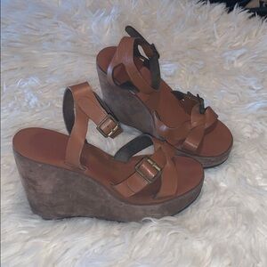 Collin Stuart brown wedge sandals